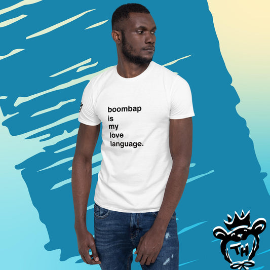Boombap Is My Love Language - Softstyle Unisex T-shirt - White/Grey