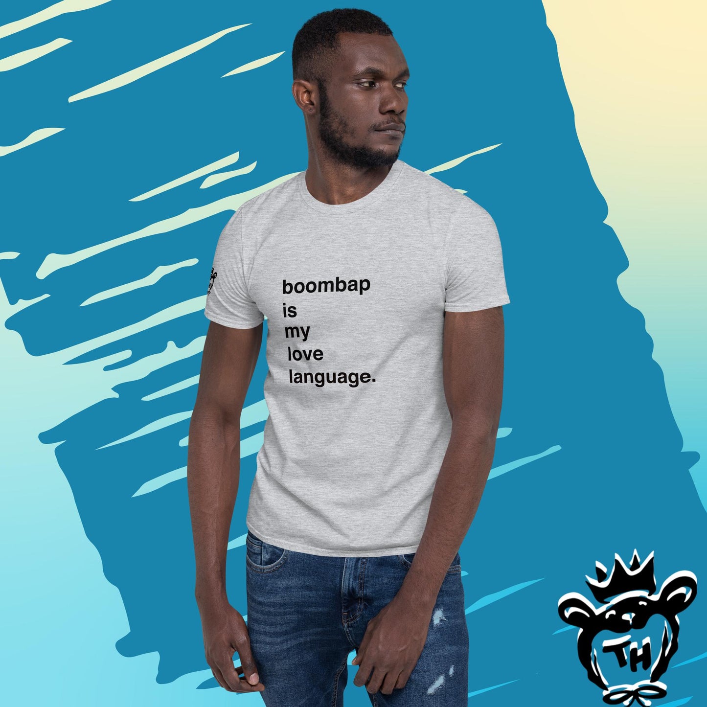 Boombap Is My Love Language - Softstyle Unisex T-shirt - White/Grey